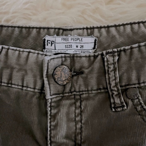 Free People Corduroy Mocha Brown Stretch Skinny Jeans - Picture 4 of 5